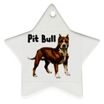 Pit Bull Ornament (Star)