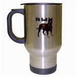 Pit Bull Travel Mug (Silver Gray)