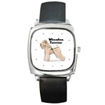 Wheaten Terrier Square Metal Watch