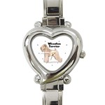 Wheaten Terrier Heart Italian Charm Watch