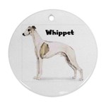 Whippet Ornament (Round)