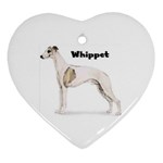 Whippet Ornament (Heart)