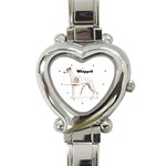 Whippet Heart Italian Charm Watch