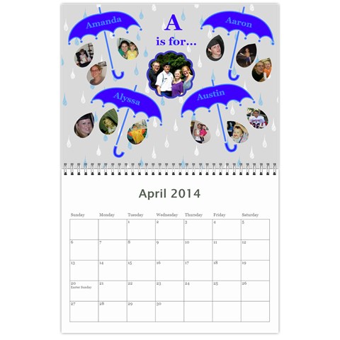 Alyssa Wall Calendar 11 x 8.5 (12 Feb 2014