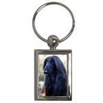 Afghan Hound Black Key Chain (Rectangle)