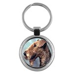 Airedale Terrier Key Chain (Round)