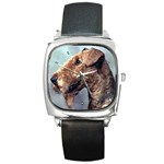 Airedale Terrier Square Metal Watch