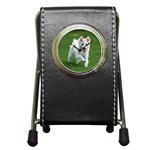 American Eskimo Pen Holder Desk Clock