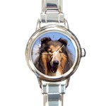 Collie Round Italian Charm Watch