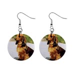 Dachshund 1  Button Earrings