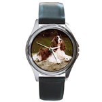 English Springer Spaniel Round Metal Watch