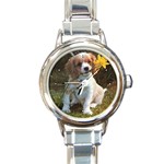 English Springer Spaniel Round Italian Charm Watch