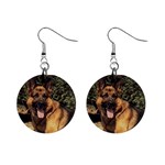 German Shepherd 1  Button Earrings