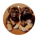 German Shepherd Puppies Ornament (Round)