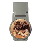 German Shepherd Puppies Money Clip (Round)