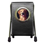 Golden Retriever Pen Holder Desk Clock