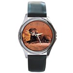 Labrador Retriever Lab Round Metal Watch