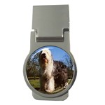 Old English Sheepdog Money Clip (Round)