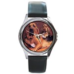 Bloodhound Round Metal Watch