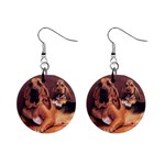 Bloodhound 1  Button Earrings