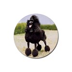 Poodle Rubber Round Coaster (4 pack)