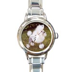 Poodle Round Italian Charm Watch