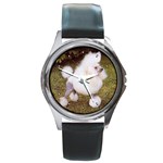 Poodle Round Metal Watch