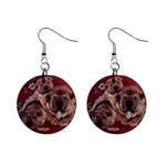 Shar Pei Puppy 1  Button Earrings