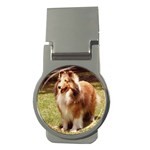 Shetland Sheepdog Sheltie Money Clip (Round)