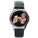 Shih Tzu Round Metal Watch