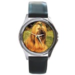 Shih Tzu Round Metal Watch