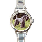 Kerry Blue Terrier Round Italian Charm Watch