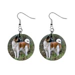 Akita 1  Button Earrings