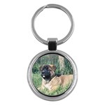 Akita Puppy Key Chain (Round)