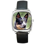 Australian Cattle Dog Square Metal Watch