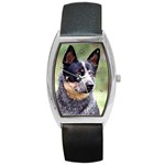 Australian Cattle Dog Barrel Style Metal Watch