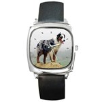 Australian Shepherd Square Metal Watch