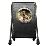 Australian Terrier Pen Holder Desk Clock