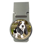 Basset Hound Money Clip (Round)