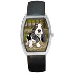 Basset Hound Barrel Style Metal Watch