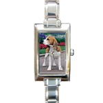 Beagle Rectangular Italian Charm Watch