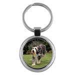 Bearded Collie Key Chain (Round)