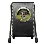 Bearded Collie Pen Holder Desk Clock