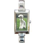 Bedlington Terrier Rectangular Italian Charm Watch