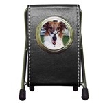 Borzoi Russian Wolfhound Pen Holder Desk Clock