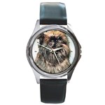 Brussels Griffon Round Metal Watch