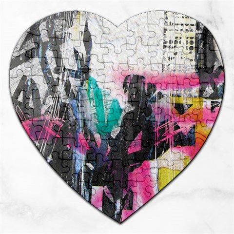 Graffiti Grunge Jigsaw Puzzle (Heart) from ArtsNow.com Front