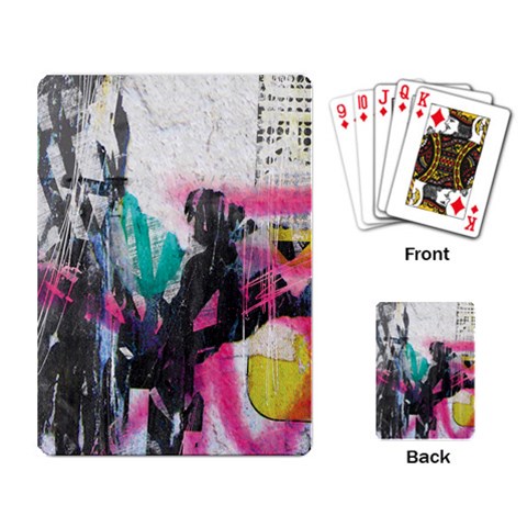 Graffiti Grunge Playing Cards Single Design from ArtsNow.com Back