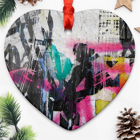 Graffiti Grunge Heart Ornament (Two Sides) from ArtsNow.com Back