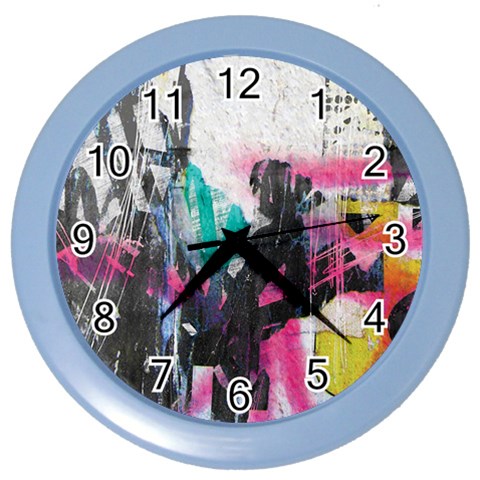 Graffiti Grunge Color Wall Clock from ArtsNow.com Front